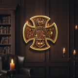 Maltese Cross - Dark Wood Study Room
