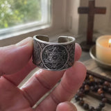 Archangel Metatron Life Angel Seal Adjustable Ring Solomon Kabbalah Amulet