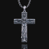 New Titanium/S925K Silver Trinity Cross Necklace