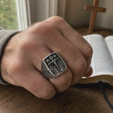 S925K Silver Handcrafted Jesus Crucifixion Scene Ring