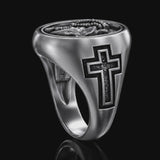 925K Sterling Silver Praying Hands Ring - Christian Symbol of Faith and Devotion