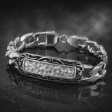 Hand-Hammered Textured Curb Chain Bracelet - product video preview 2