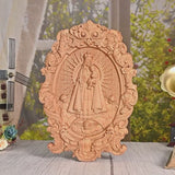 Madonna and Child Wooden Carving -- Gilt Carving Craftsmanship, Carrying the Light of Faith