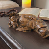 Hand-Carved Sleeping Saint Joseph Wooden Statue – Catholic Religious Home Decor, Prayer & Faith Gift