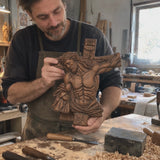 Hand-Carved Beech Wood Crucifix – Jesus Christ Wall Cross