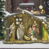 Manger Nativity Scene Resin Ornament