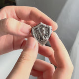 S925K Silver St. George Defeat the Dragon Ring