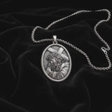 S925 Jesus Carrying the Cross Sacred Heart Pendant Necklace
