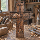 Christ Still Reaches Down – Hand-Carved Beechwood Savior Cross