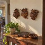 Holy Family Three Sacred Hearts Wooden Wall Decoration