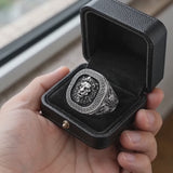 Men’s Lion Signet Ring – S925 Sterling Silver or Titanium Steel
