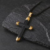 Titanium Steel 18K Gold Cross Necklace | A Christian Emblem of Faith and a Fashion Statement