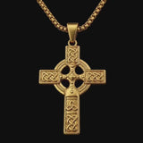 Celtic Knot Titanium Steel Cross Necklace