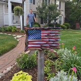 Hand-Carved Solid Wood American Flag Wall Art – Rustic Patriotic Home Decor & Veteran Gift