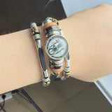 St. Benedict's Exorcism Medal Luminous Braided Adjustable Snap Clasp Multi-Layer Bracelet