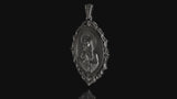 Virgin Mary Prayer Medal Necklace – S925 Sterling Silver Catholic Pendant