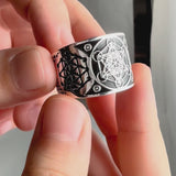 Archangel Metatron Life Angel Seal Adjustable Ring Solomon Kabbalah Amulet