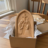 Hand-Carved Beechwood Christian Marriage Prayer Plaque – Personalized Wedding & Anniversary Gift