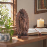 Our Lady of Guadalupe Hand-Carved Solid Beechwood Statue – Catholic Prayer & Home Blessing Decor