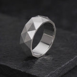 Geometric Faceted Faith Ring – Black Antiqued Copper Band - product video preview 2