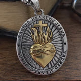 Sacred Heart of Jesus Stainless Steel Necklace - product video preview 3