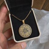 Vintage Titanium Seven Archangel's Seal Pendant - Amulet against evil eyes, curses, spells