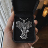 S925K Silver Saint Michael Pendant: Courage in the Heart