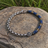 Boho Natural Stone Compass Beaded Bracelet