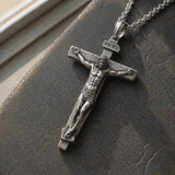 The Passion of Christ S925 Silver/Titanium Steel Cross Necklace