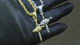 Handcrafted silver-plated copper nail cross pendant - hip-hop style religious necklace