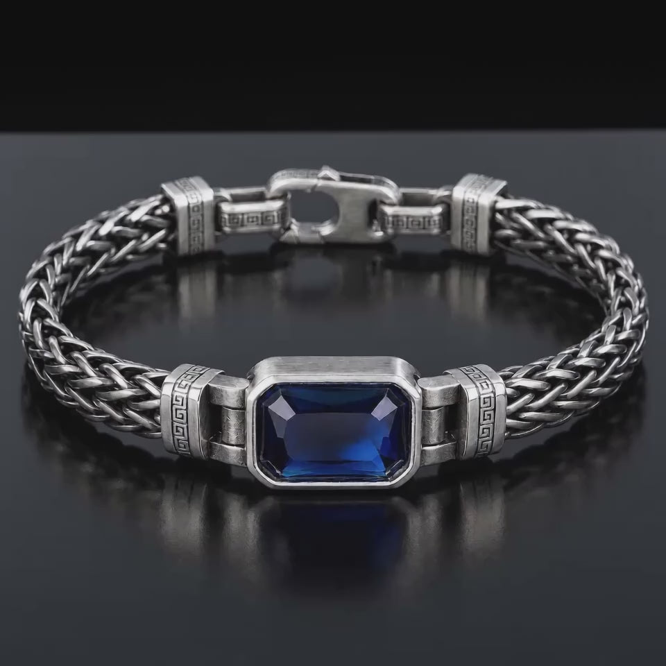Vintage Sapphire Braided Copper Bracelet - product video preview 1