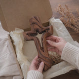 Jesus Ascends the Cross Wood Carving