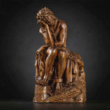 Boxwood "Crown of Thorns" Jesus Meditation Sculpture - Hand-carved Spiritual Art | A Concrete Reminder of His Divine Burden