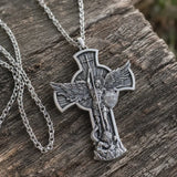 New titanium steel/S925K silver Archangel St. Michael necklace
