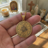 Vintage Titanium Seven Archangel's Seal Pendant - Amulet against evil eyes, curses, spells