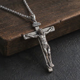 The Passion of Christ S925 Silver/Titanium Steel Cross Necklace
