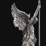 Archangel Michael 6" Resin Statue with Solid Wood Base – Christian Protection & Victory Decor