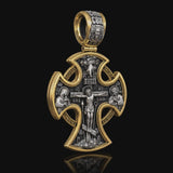 S925 Sliver Passion of Christ and St. George Silver Pendant