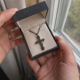 Hand-Wrapped Antique Copper Cross Necklace – Christian Faith Pendant