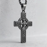 Celtic Knot Titanium Steel Cross Necklace