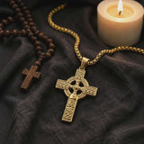 Celtic Knot Titanium Steel Cross Necklace - product video preview 5