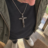 The Passion of Christ S925 Silver/Titanium Steel Cross Necklace
