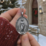 S925 Silver/Titanium Steel ‘Miracle’ Medallion Necklace