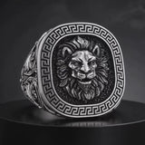 Men’s Lion Signet Ring – S925 Sterling Silver or Titanium Steel