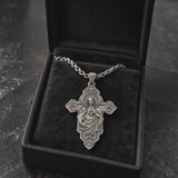 Keep His Sacred Heart Close to Yours – S925 Sterling Silver Jesus Cross Necklace
