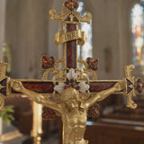 Hand-Painted Metal Jesus Christ Crucifix: Sacred Home Decor