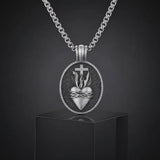 Sacred Heart Medallion Necklace