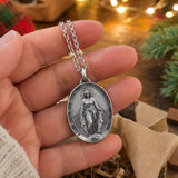 S925 Silver/Titanium Steel ‘Miracle’ Medallion Necklace