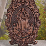Madonna and Child Wooden Carving -- Gilt Carving Craftsmanship, Carrying the Light of Faith