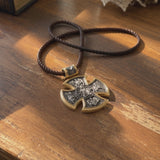 S925 sterling silver double-sided Jesus and Virgin Mary necklace